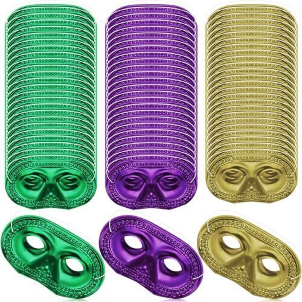 8181 80 Pcs Mardi Gras Masks Bulk Carnival Decorations Masquerade Mask